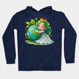 A cute queen hugging the green earth Hoodie